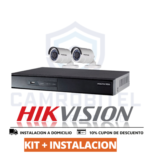 kit 2 cámaras HD +Instalación gratis +audio+disco de grabación